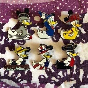 Complete Donald Duck Hidden Mickey Pin Set